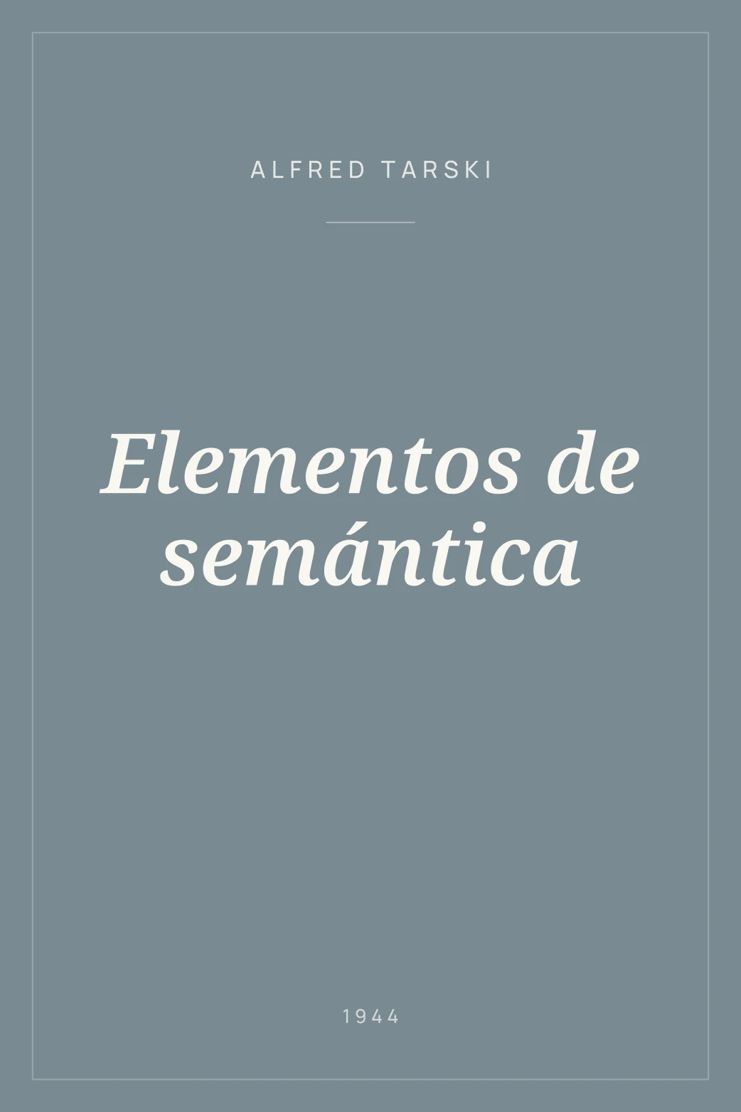Portada de Elementos de semántica
