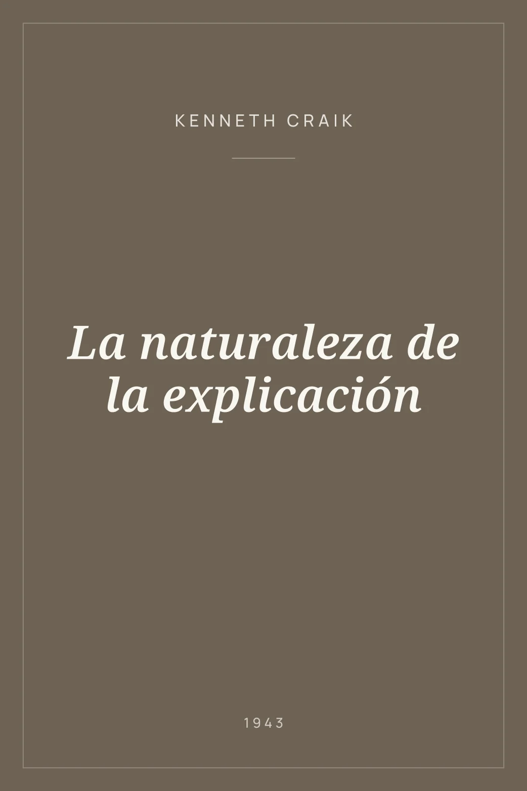 Portada de La naturaleza de la explicación