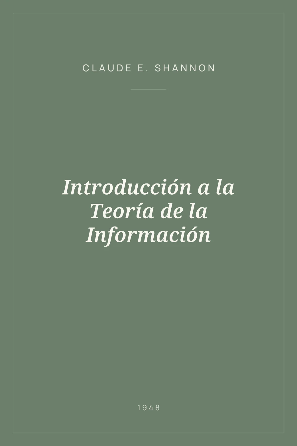 Portada de Introducción a la Teoría de la Información