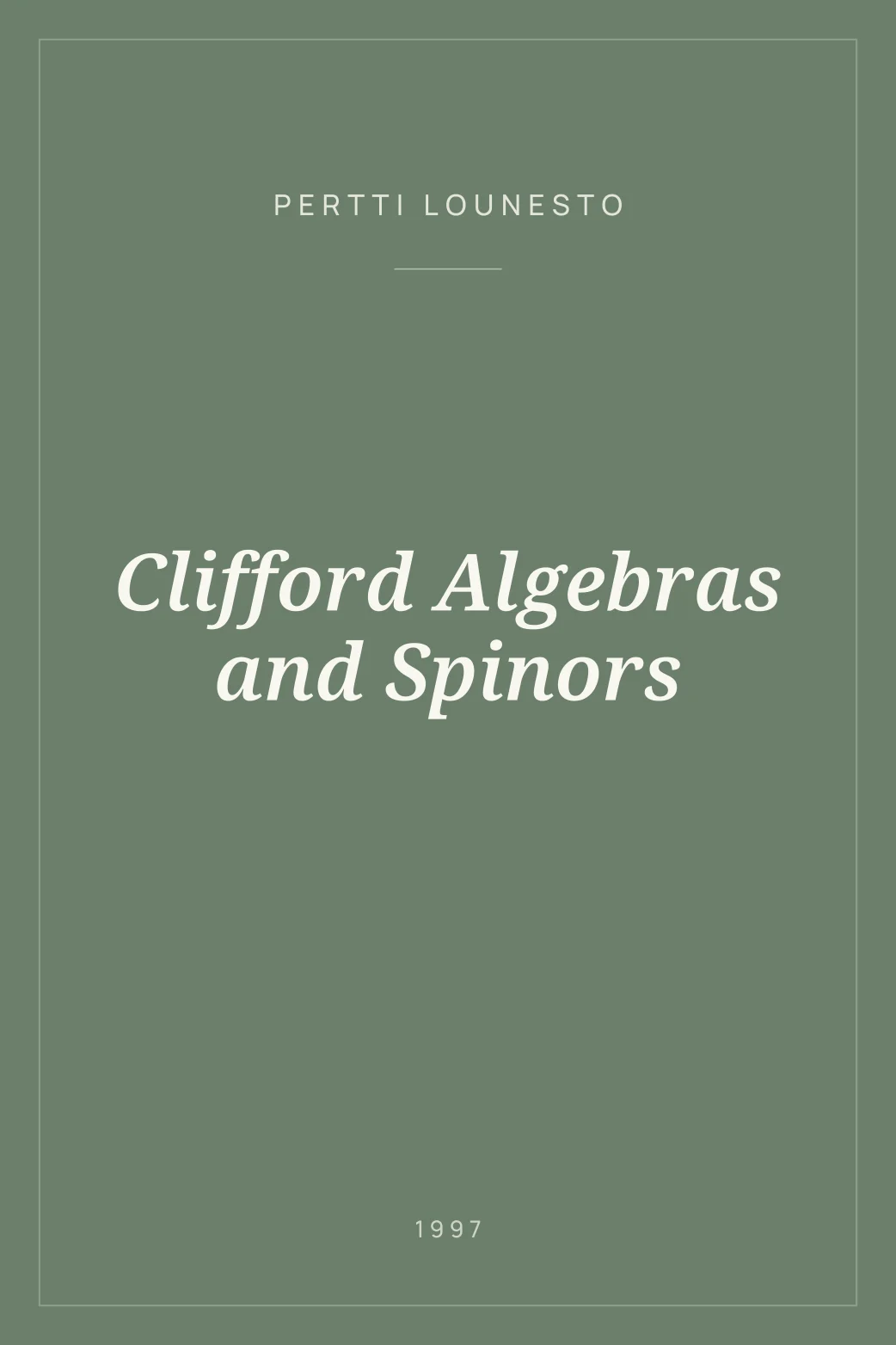 Portada de Clifford Algebras and Spinors