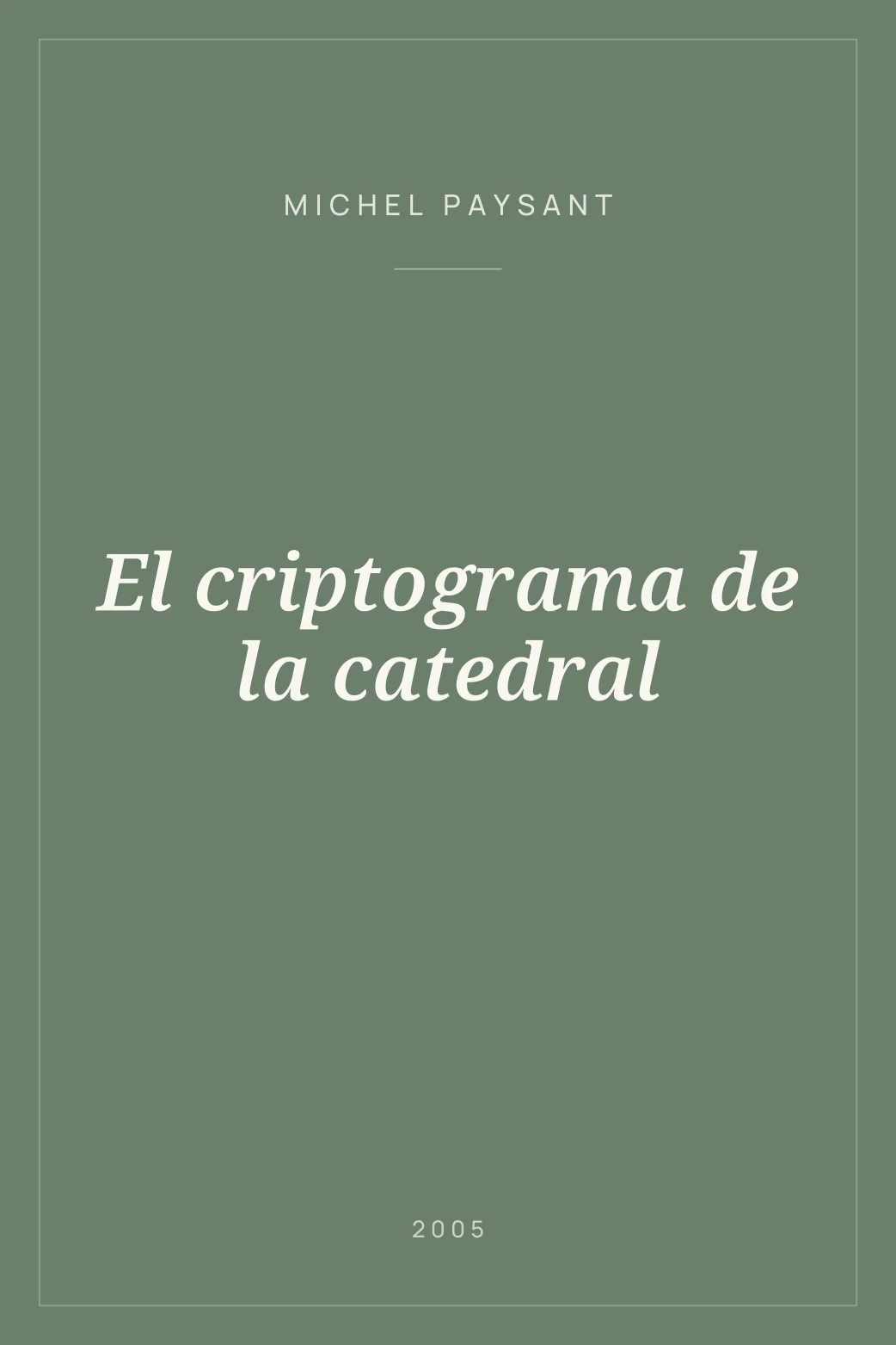 Portada de El criptograma de la catedral