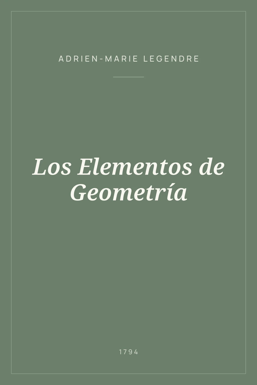 Portada de Los Elementos de Geometría