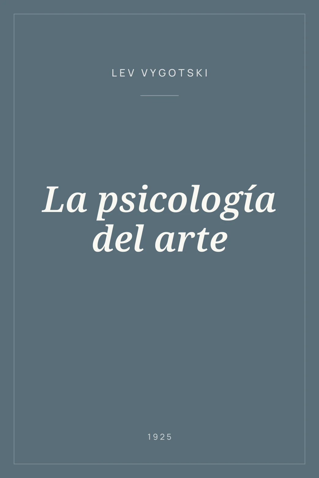 Portada de La psicología del arte