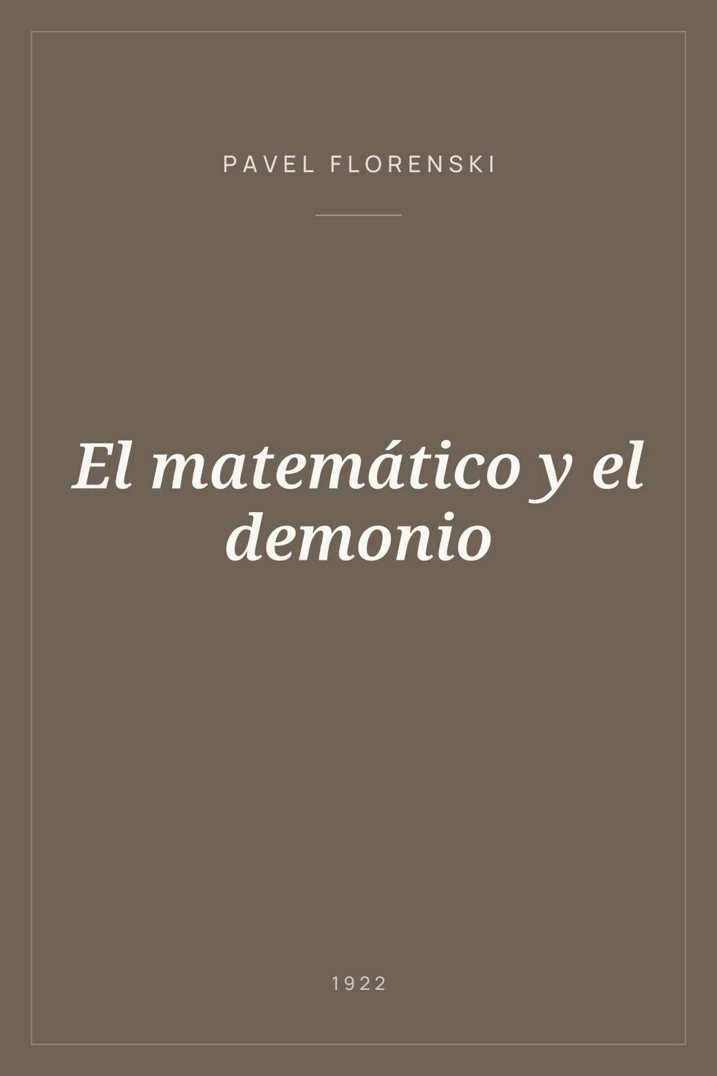 Portada de El matemático y el demonio
