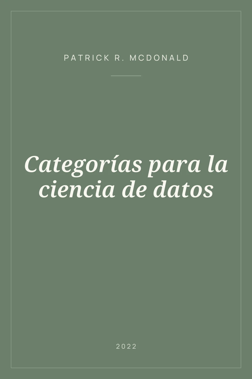 Portada de Categorías para la ciencia de datos
