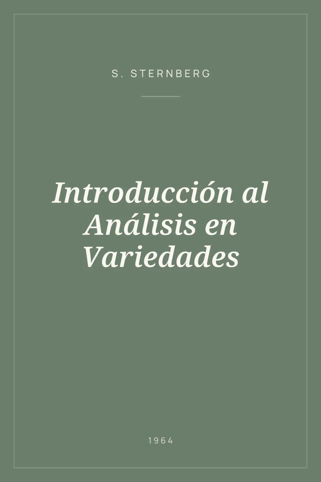 Portada de Introducción al Análisis en Variedades