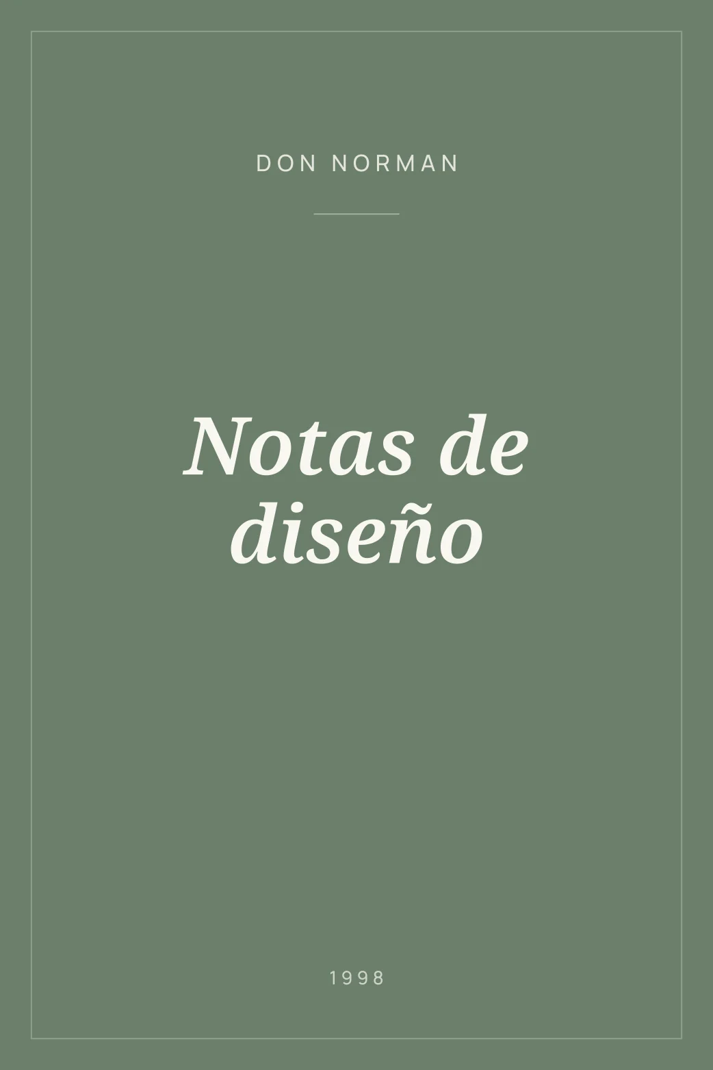 Portada de Notas de diseño