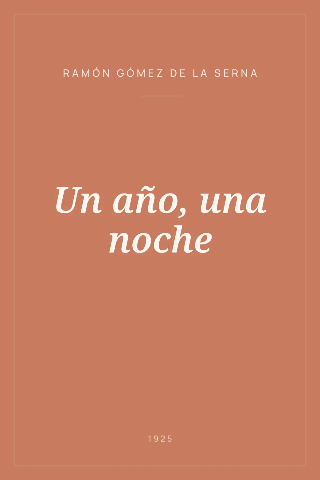 Portada de Un año, una noche