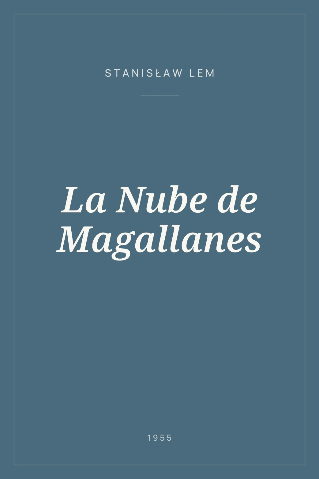 Portada de La Nube de Magallanes