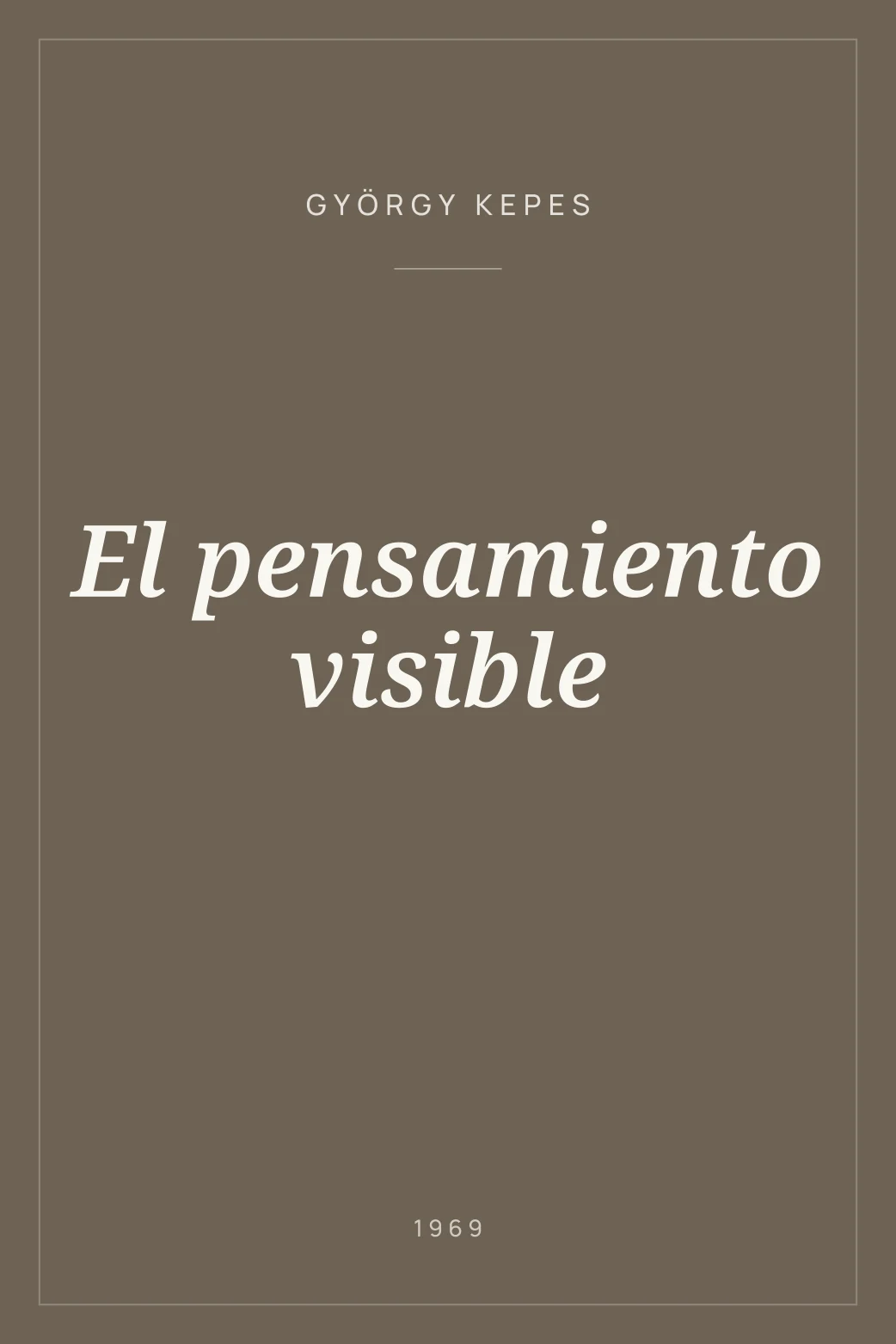 Portada de El pensamiento visible