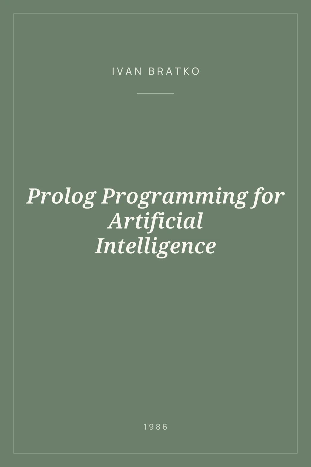 Portada de Prolog Programming for Artificial Intelligence