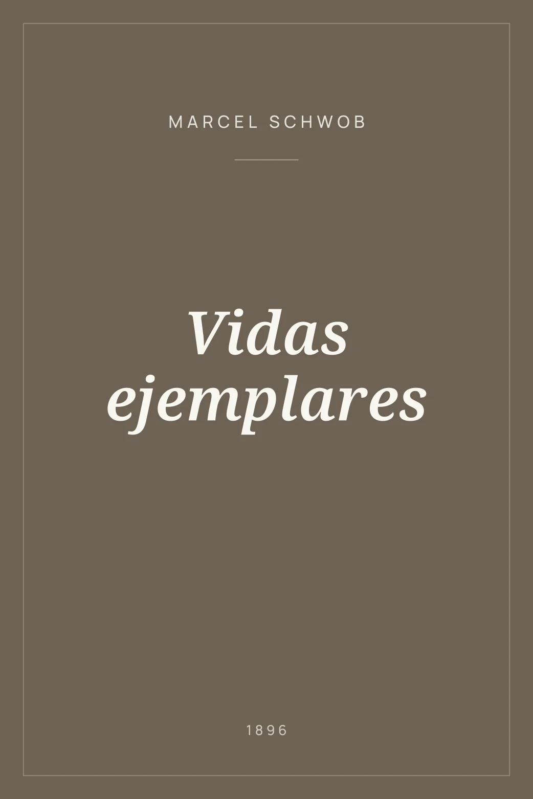 Portada de Vidas ejemplares