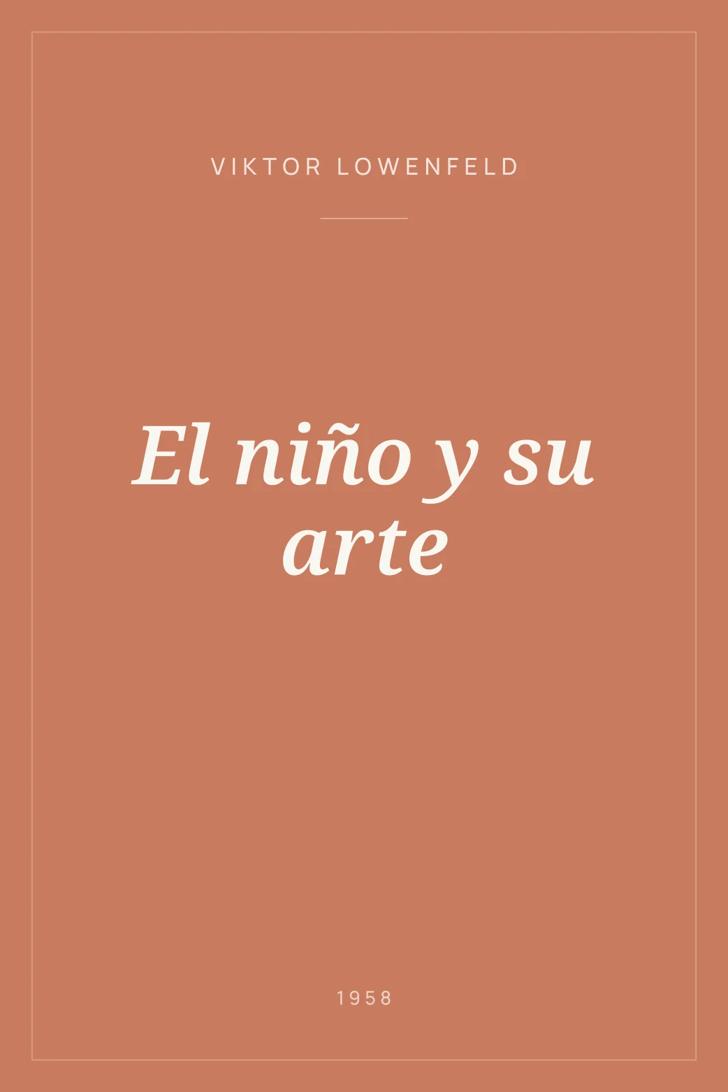 Portada de El niño y su arte
