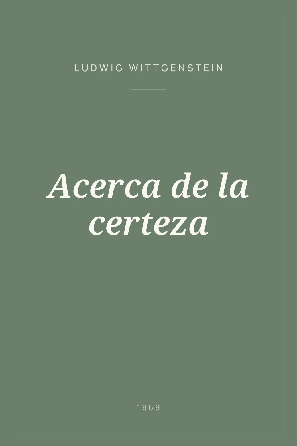 Portada de Acerca de la certeza