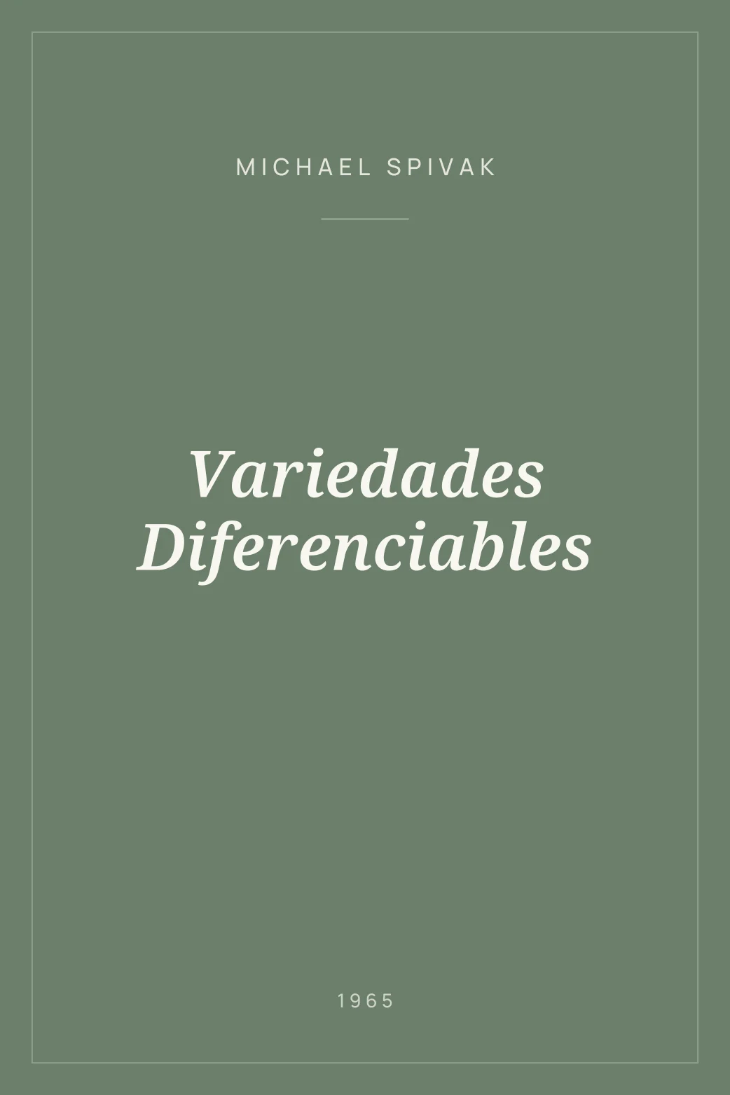 Portada de Variedades Diferenciables