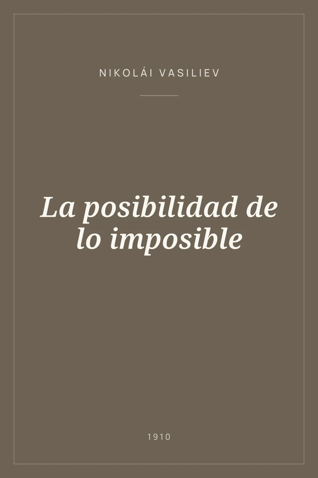 Portada de La posibilidad de lo imposible