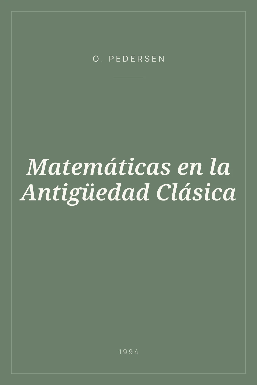Portada de Matemáticas en la Antigüedad Clásica
