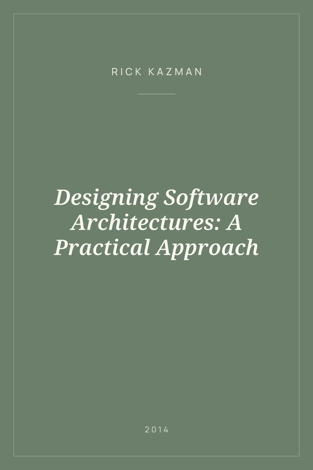 Portada de Designing Software Architectures: A Practical Approach