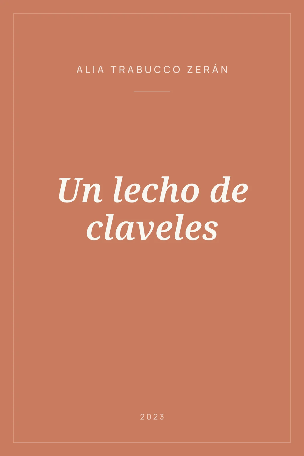 Portada de Un lecho de claveles
