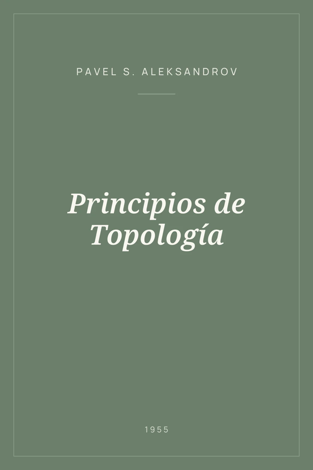 Portada de Principios de Topología