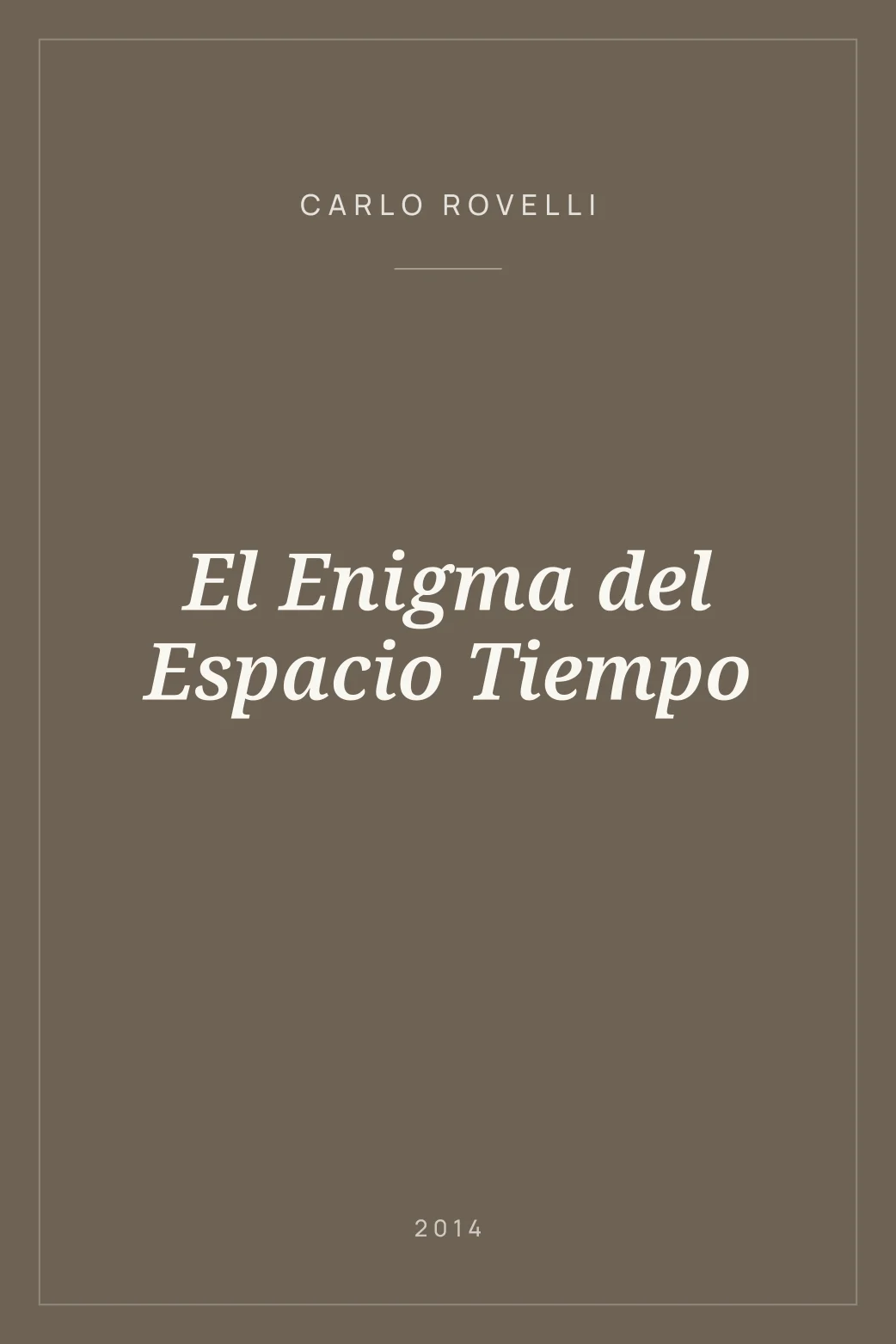 Portada de El Enigma del Espacio Tiempo