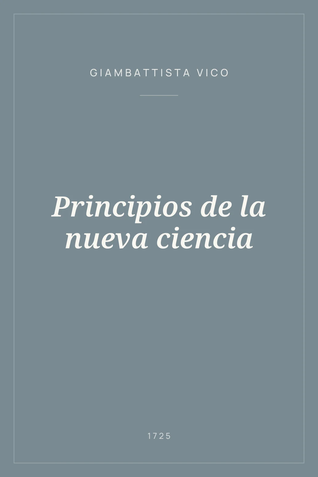 Portada de Principios de la nueva ciencia