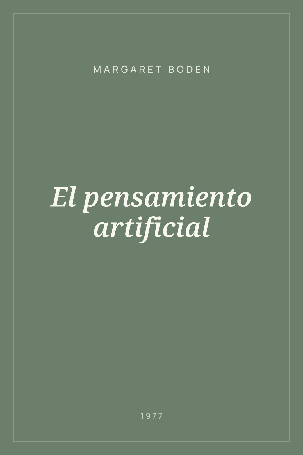 Portada de El pensamiento artificial