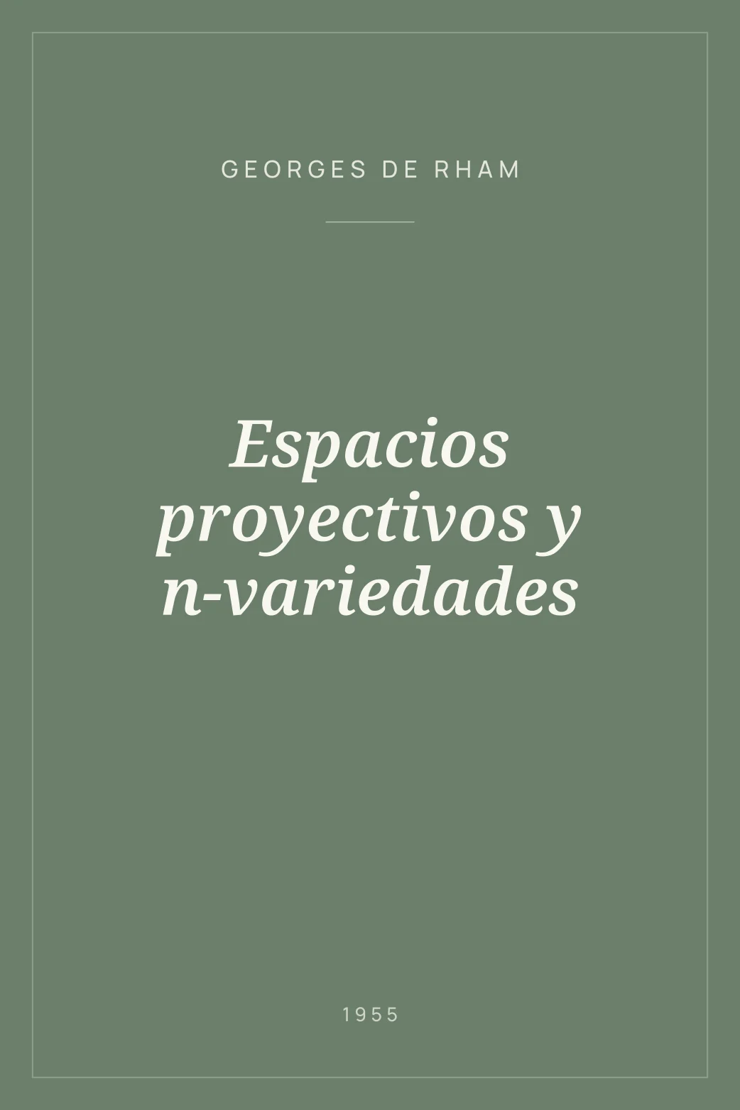 Portada de Espacios proyectivos y n-variedades