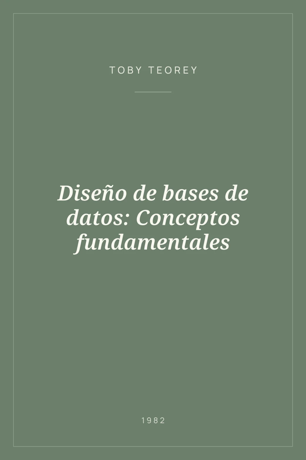 Portada de Diseño de bases de datos: Conceptos fundamentales