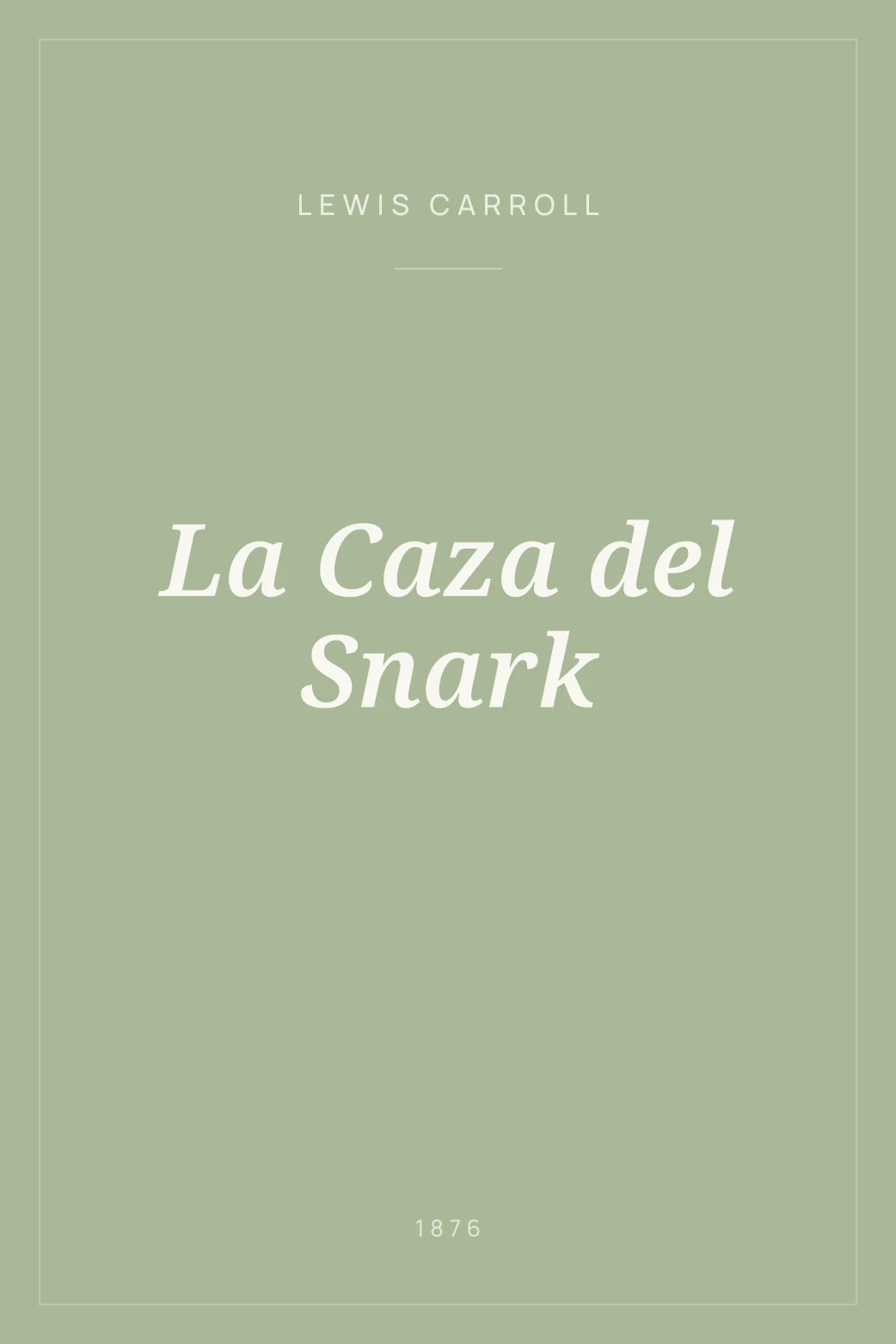 Portada de La Caza del Snark
