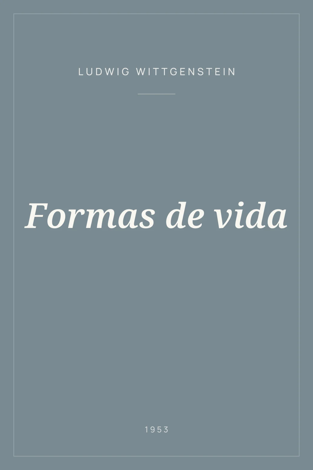 Portada de Formas de vida