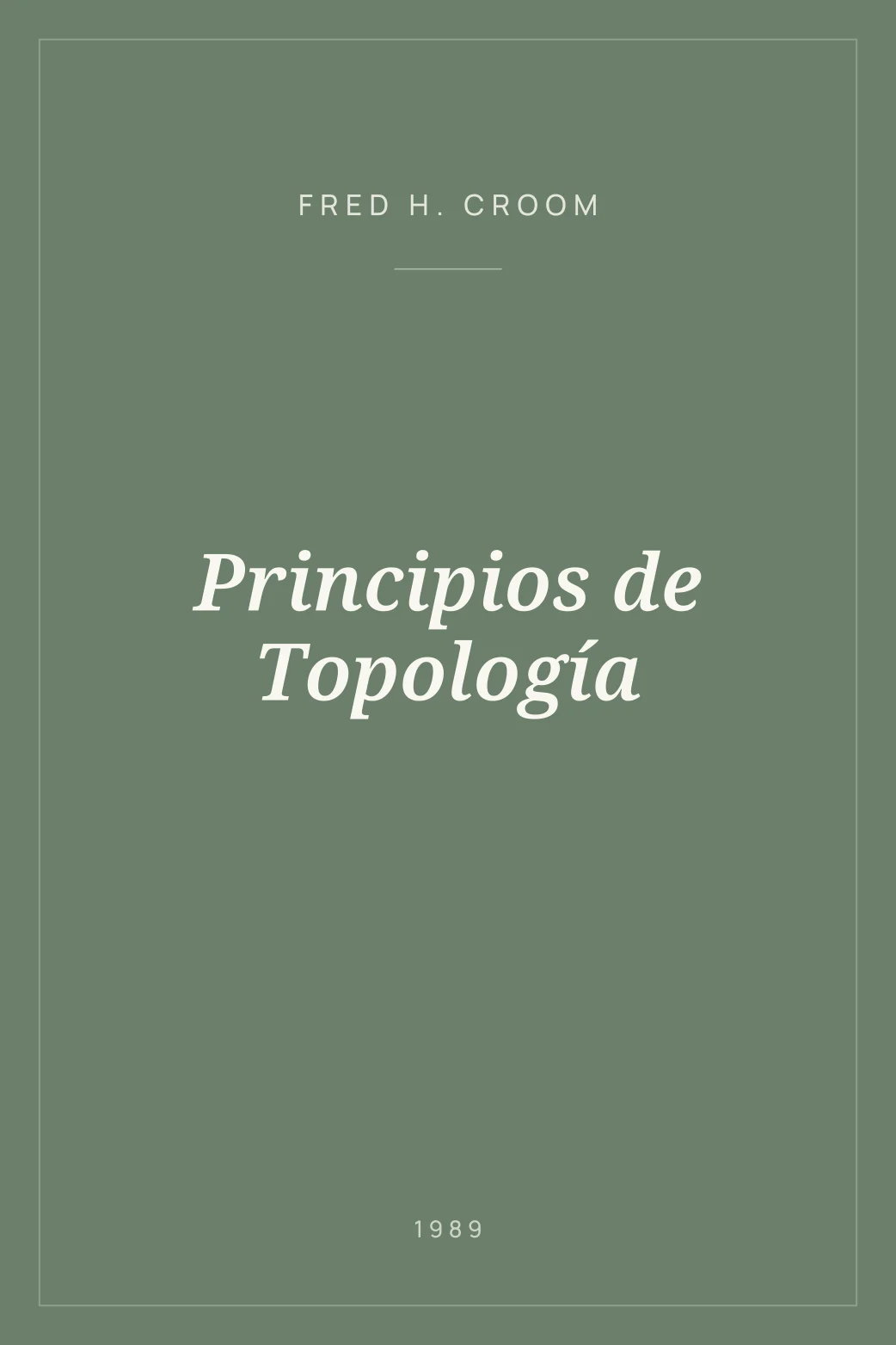 Portada de Principios de Topología