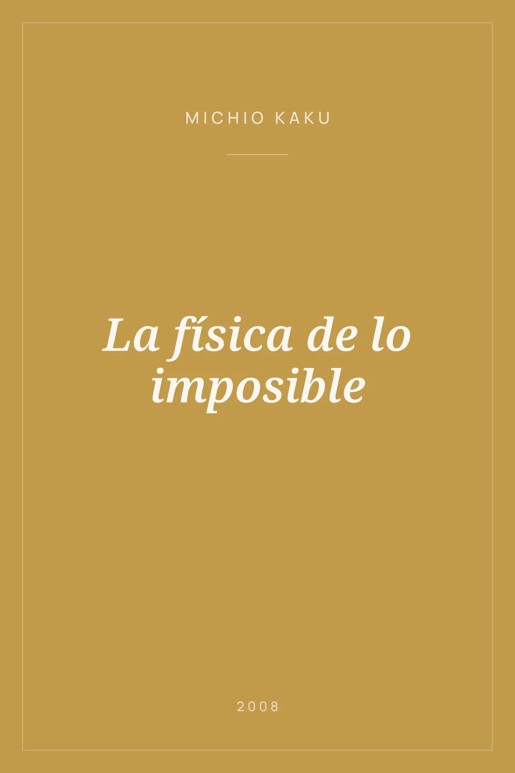 Portada de La física de lo imposible