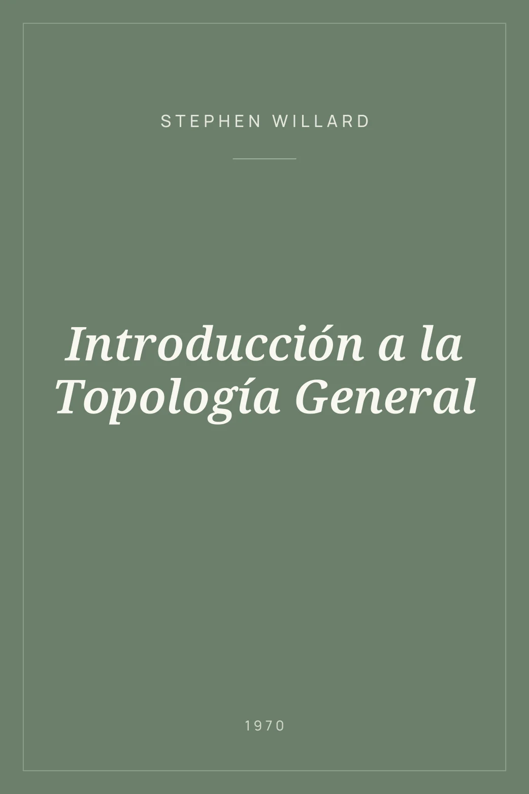 Portada de Introducción a la Topología General