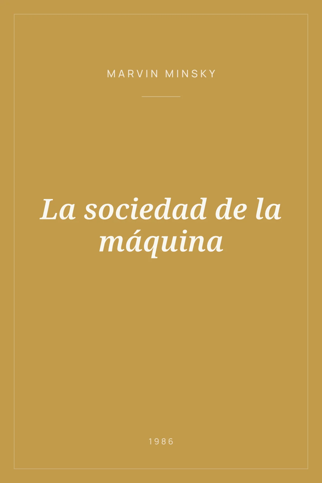 Portada de La sociedad de la máquina