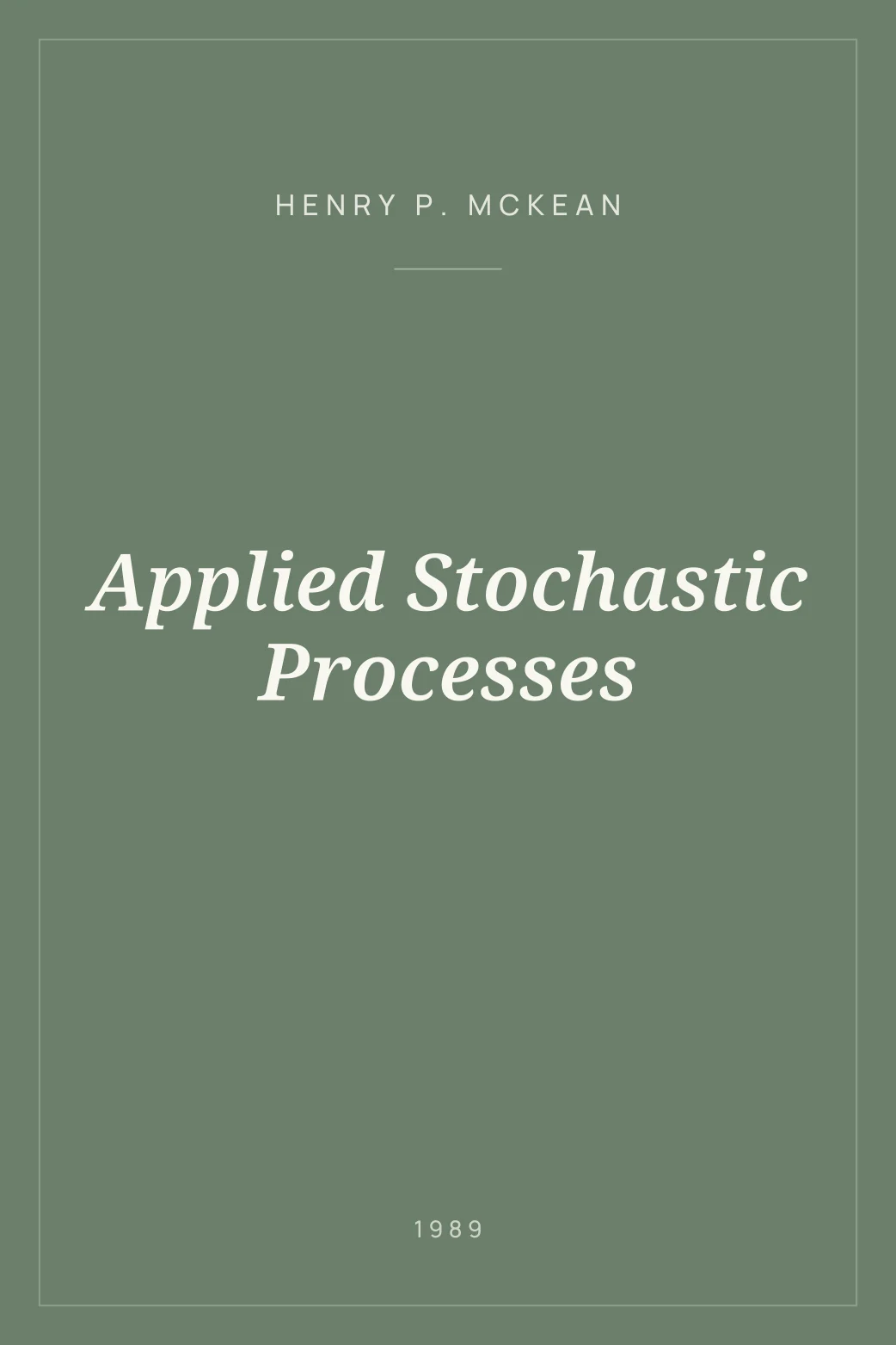 Portada de Applied Stochastic Processes