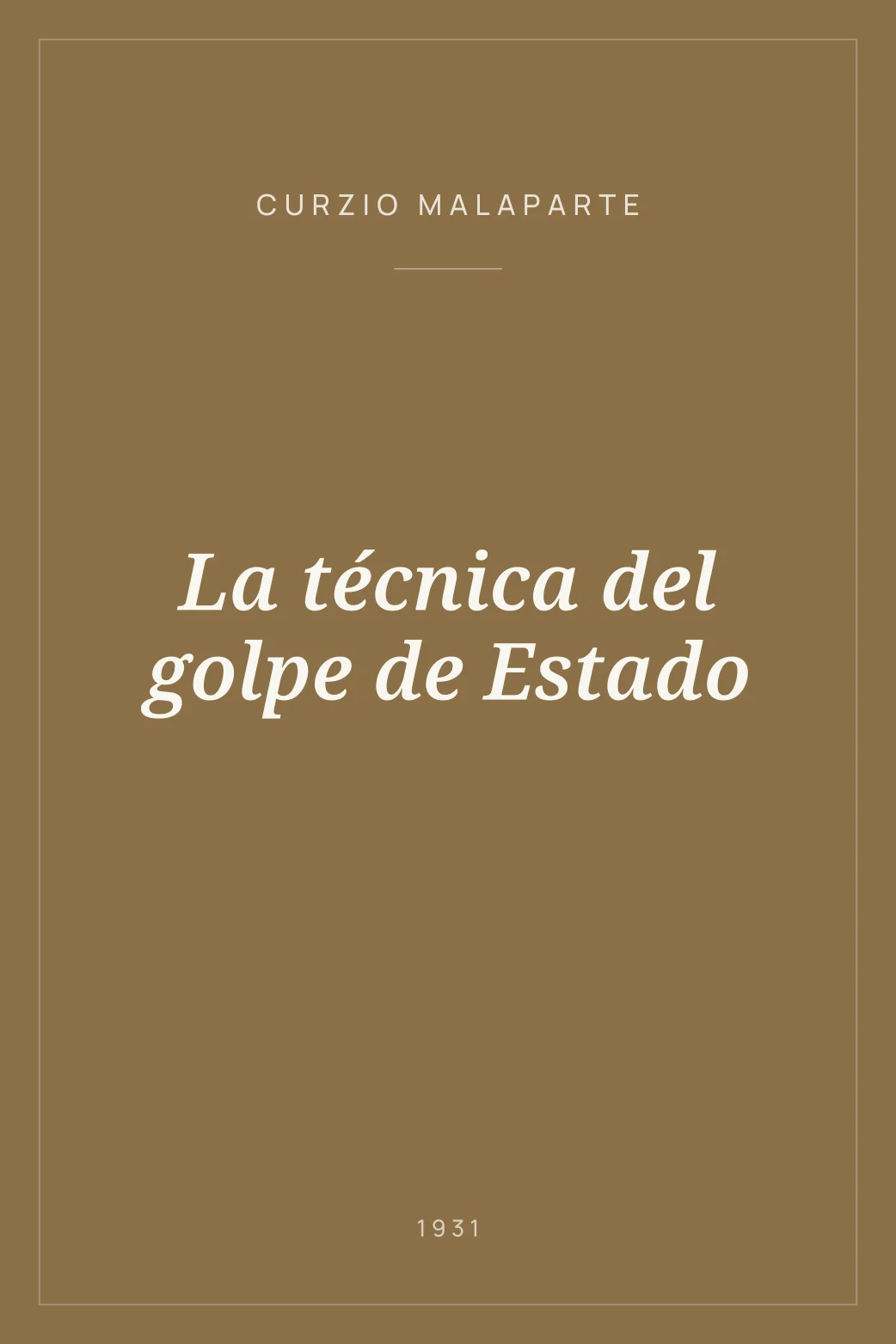 Portada de La técnica del golpe de Estado