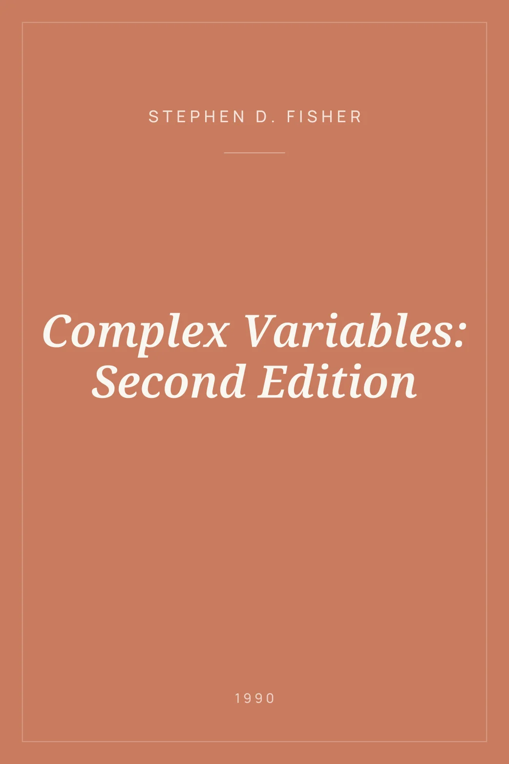 Portada de Complex Variables: Second Edition
