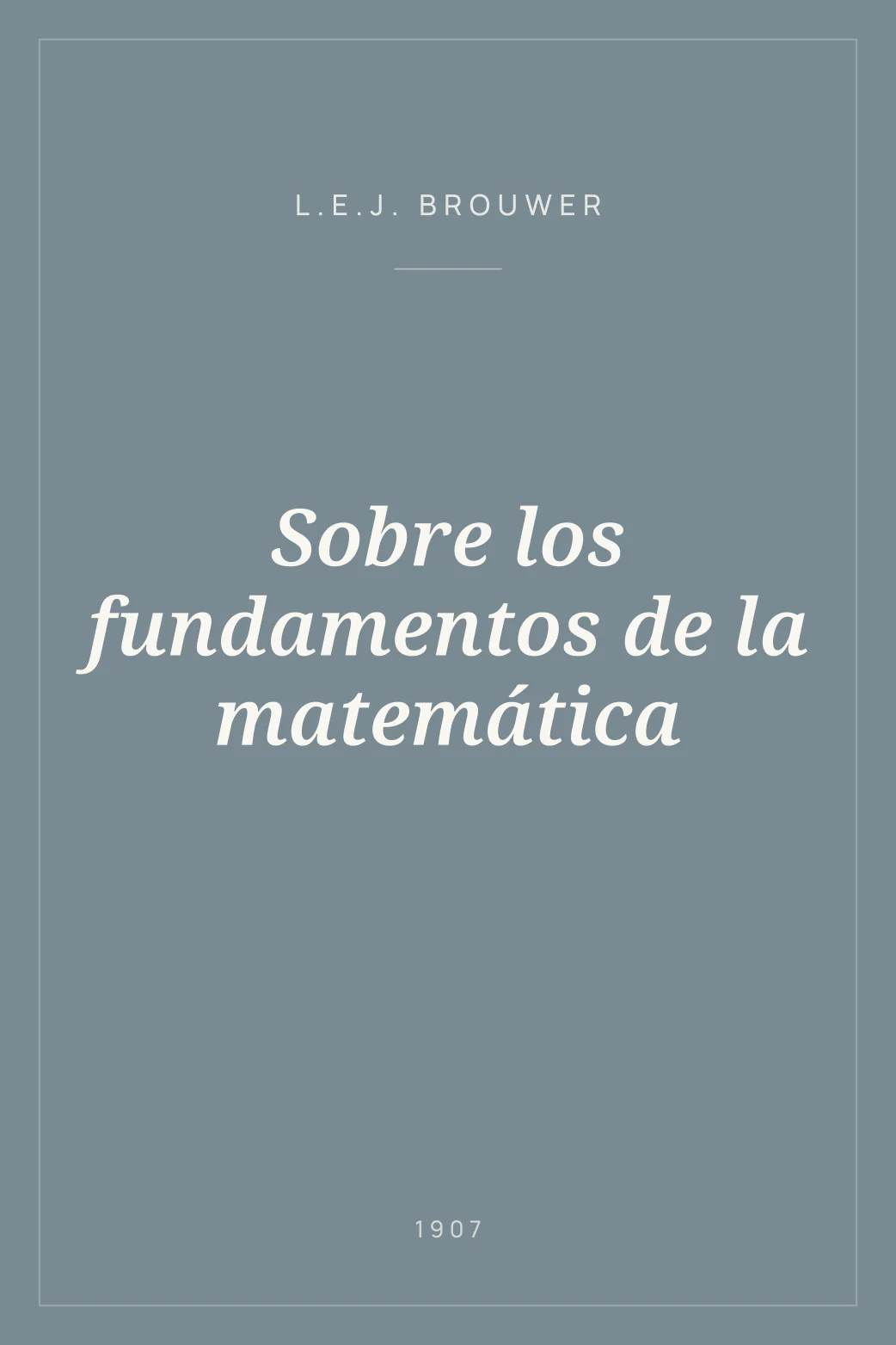 Portada de Sobre los fundamentos de la matemática