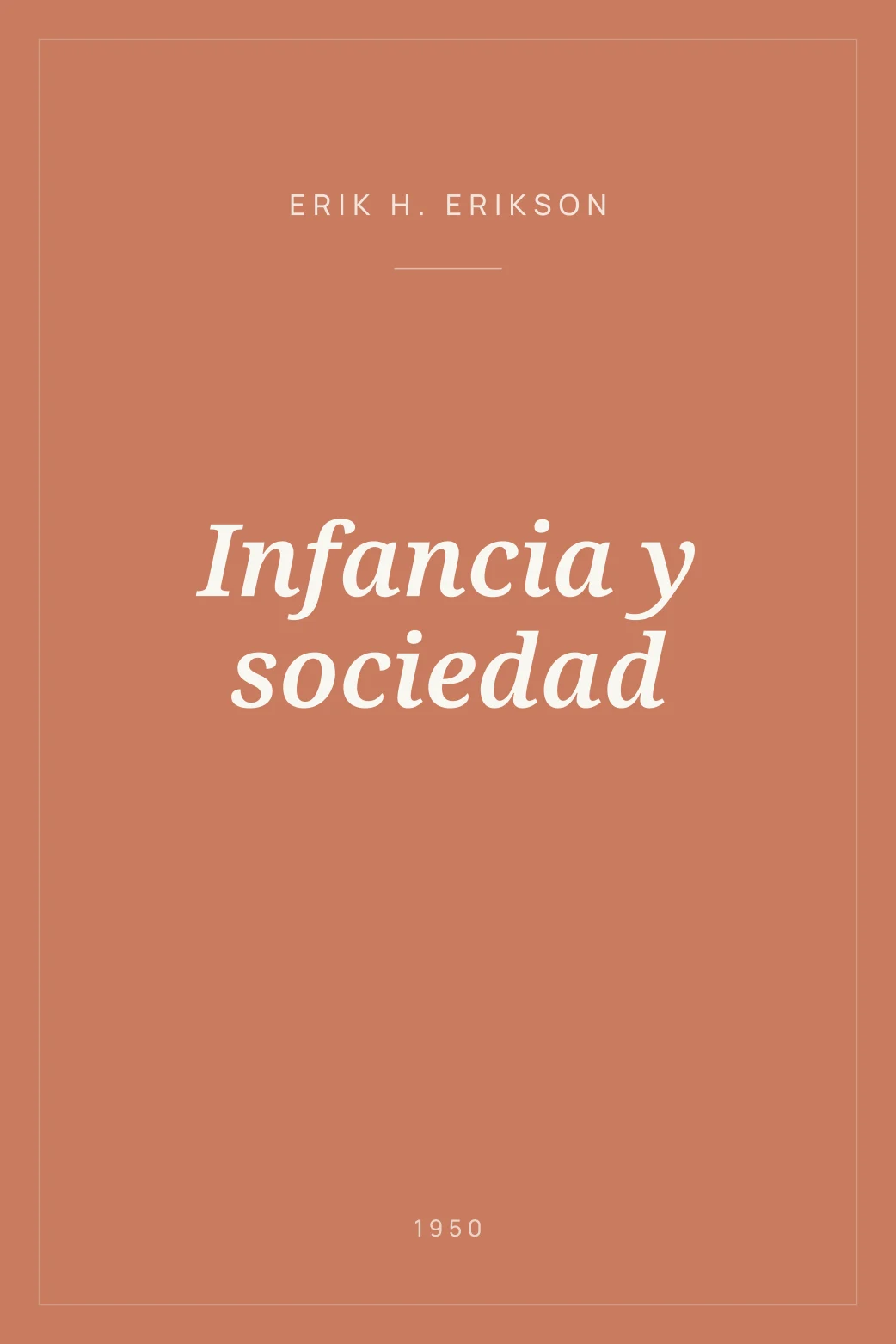 Portada de Infancia y sociedad