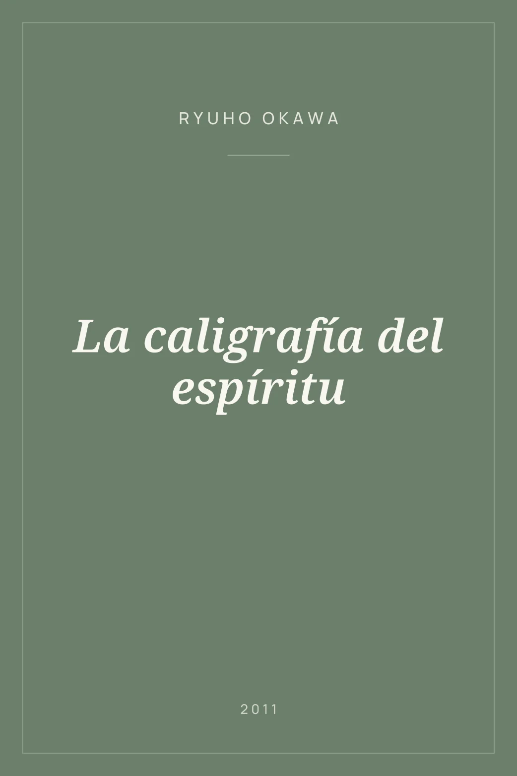 Portada de La caligrafía del espíritu