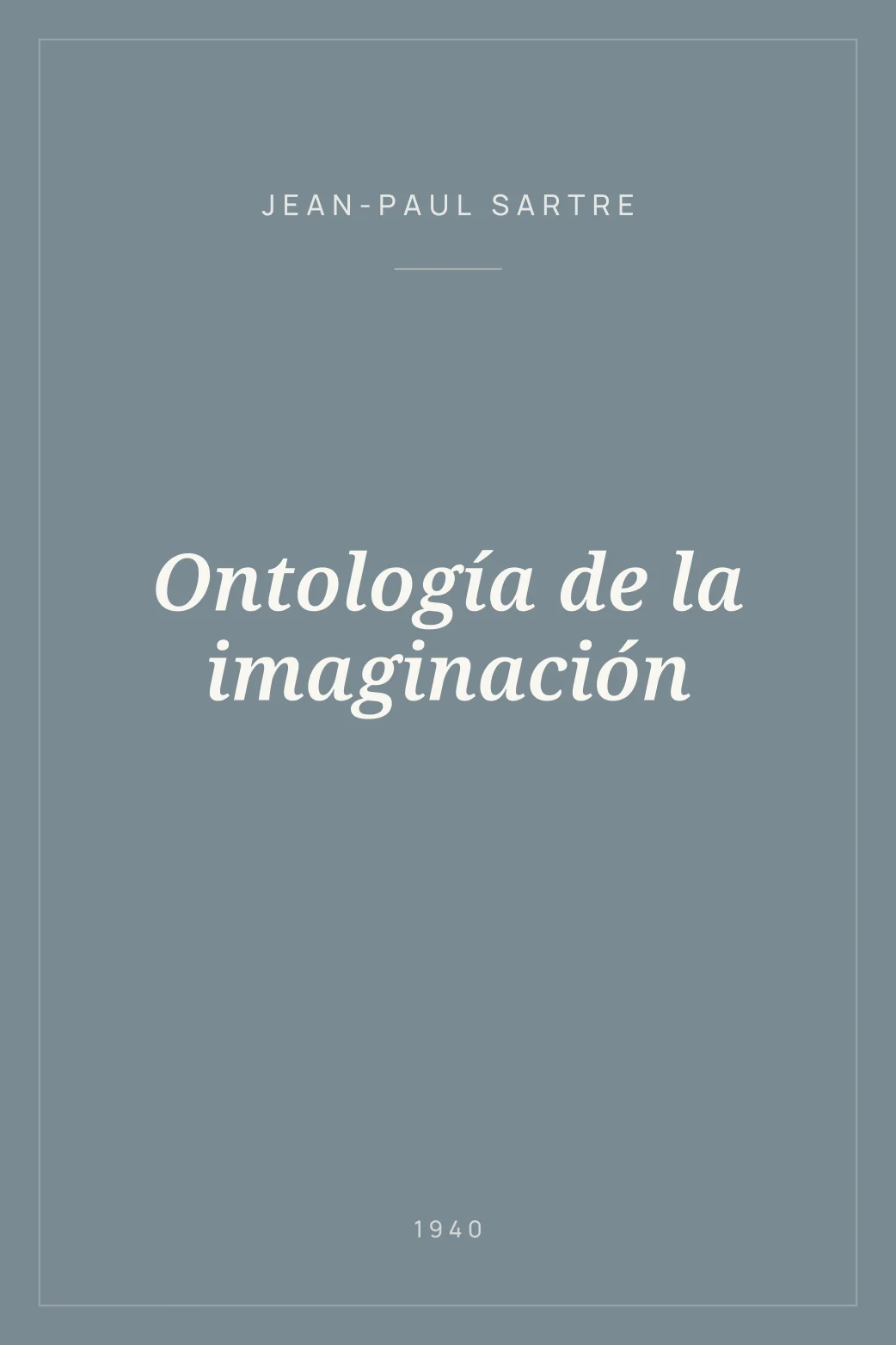 Portada de Ontología de la imaginación