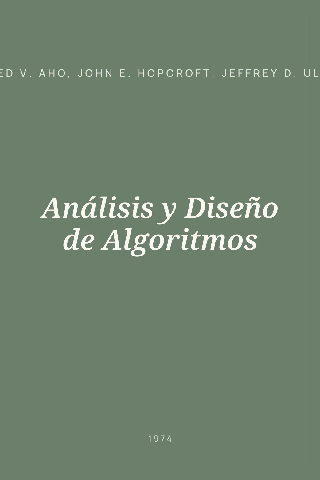 Portada de Análisis y Diseño de Algoritmos