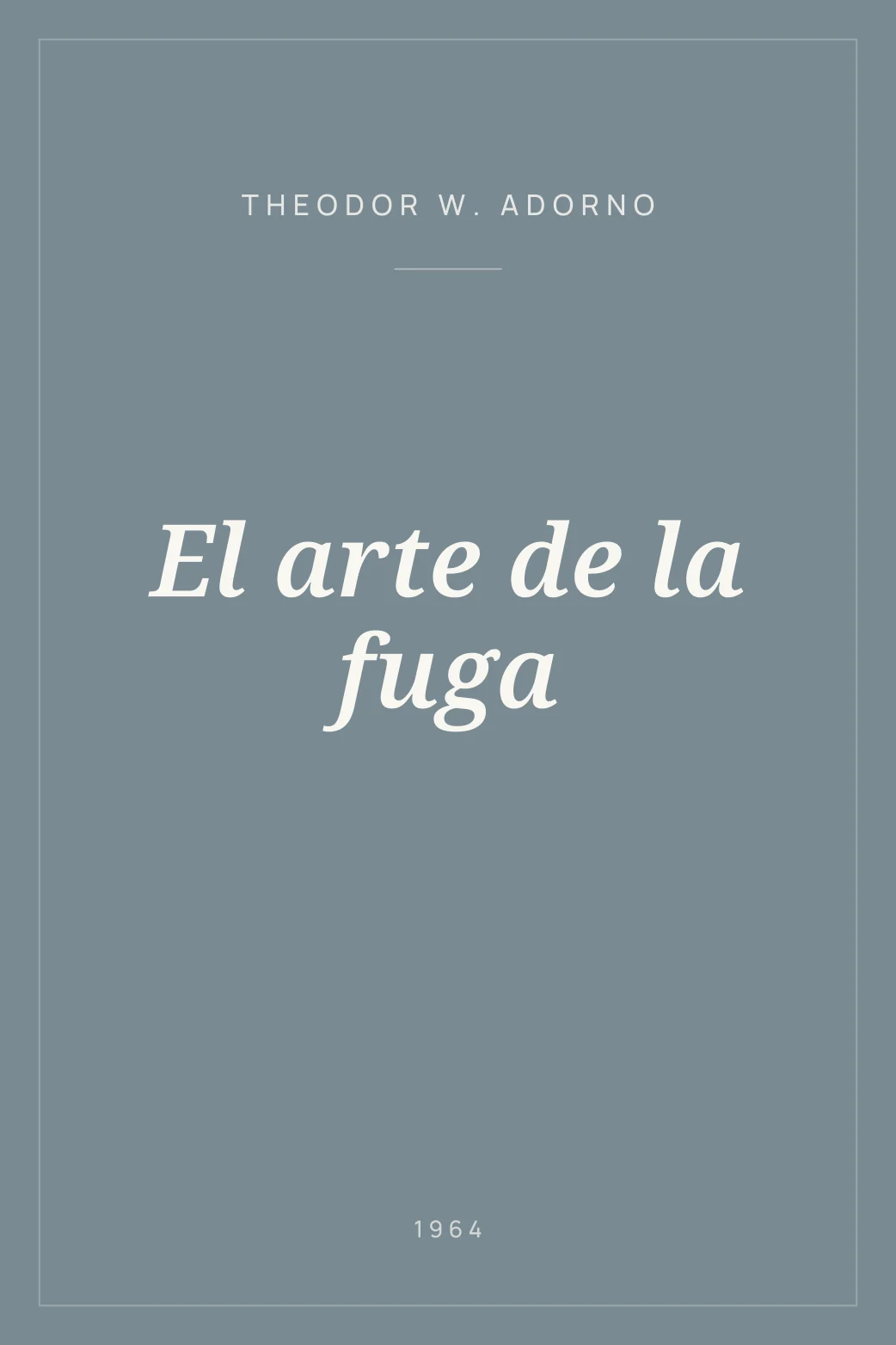 Portada de El arte de la fuga