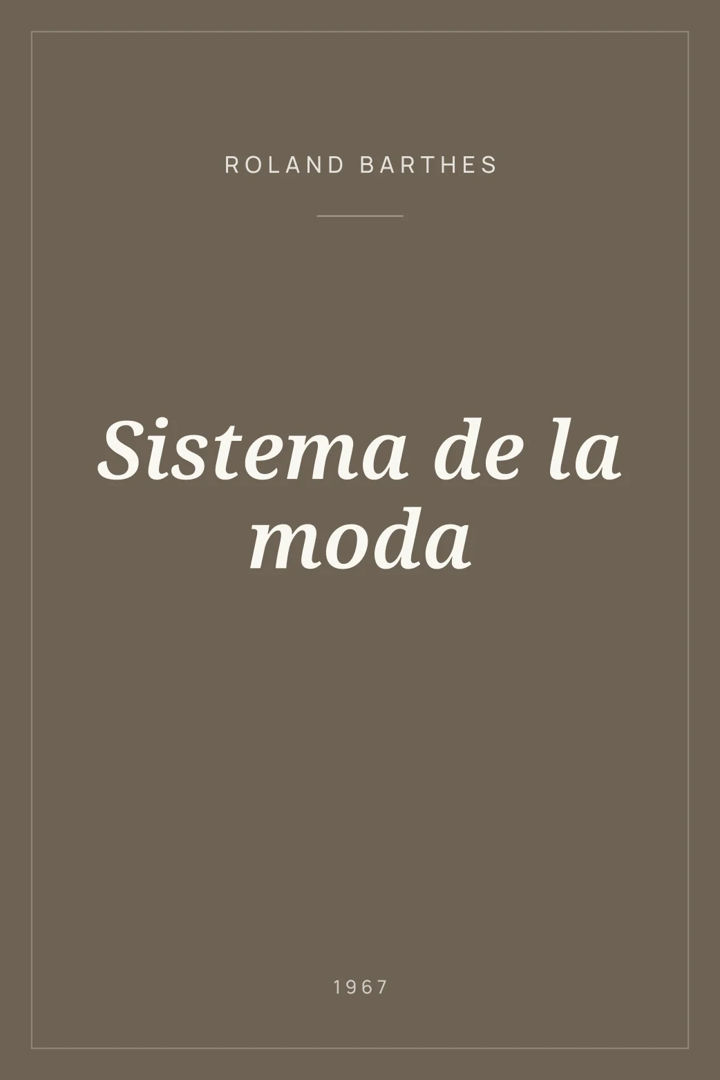 Portada de Sistema de la moda