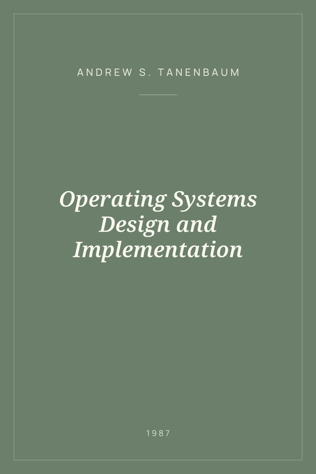 Portada de Operating Systems Design and Implementation