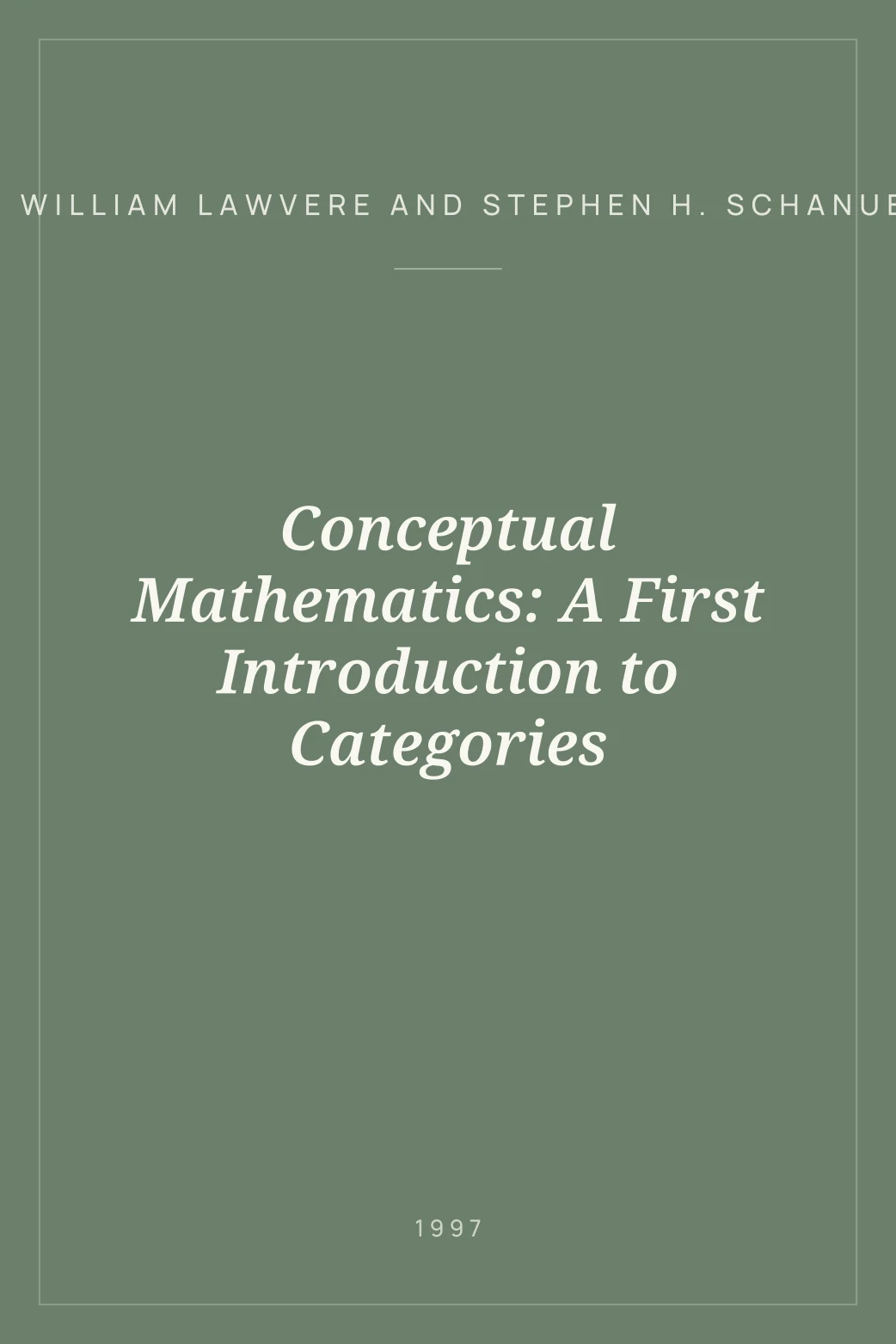 Portada de Conceptual Mathematics: A First Introduction to Categories