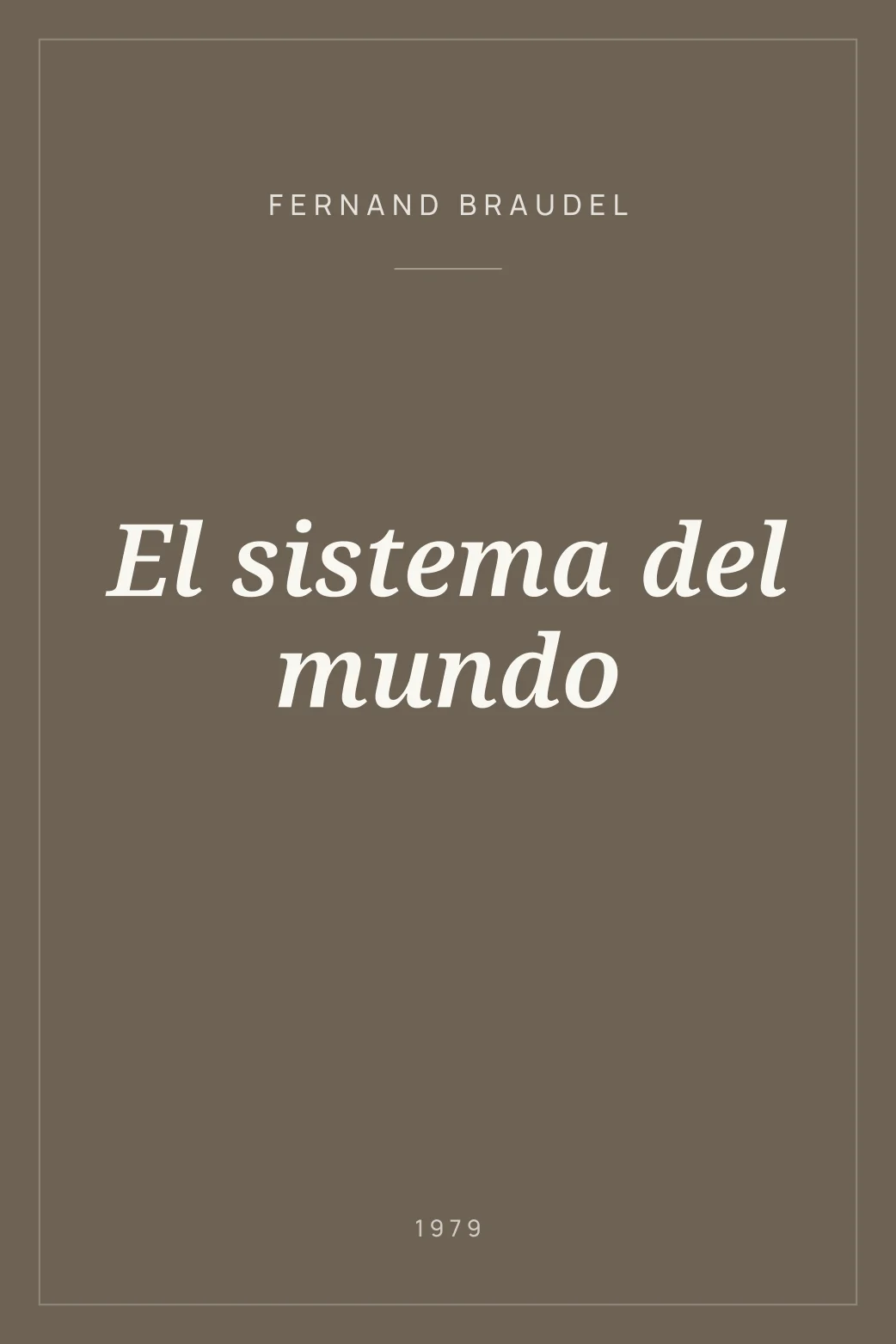 Portada de El sistema del mundo