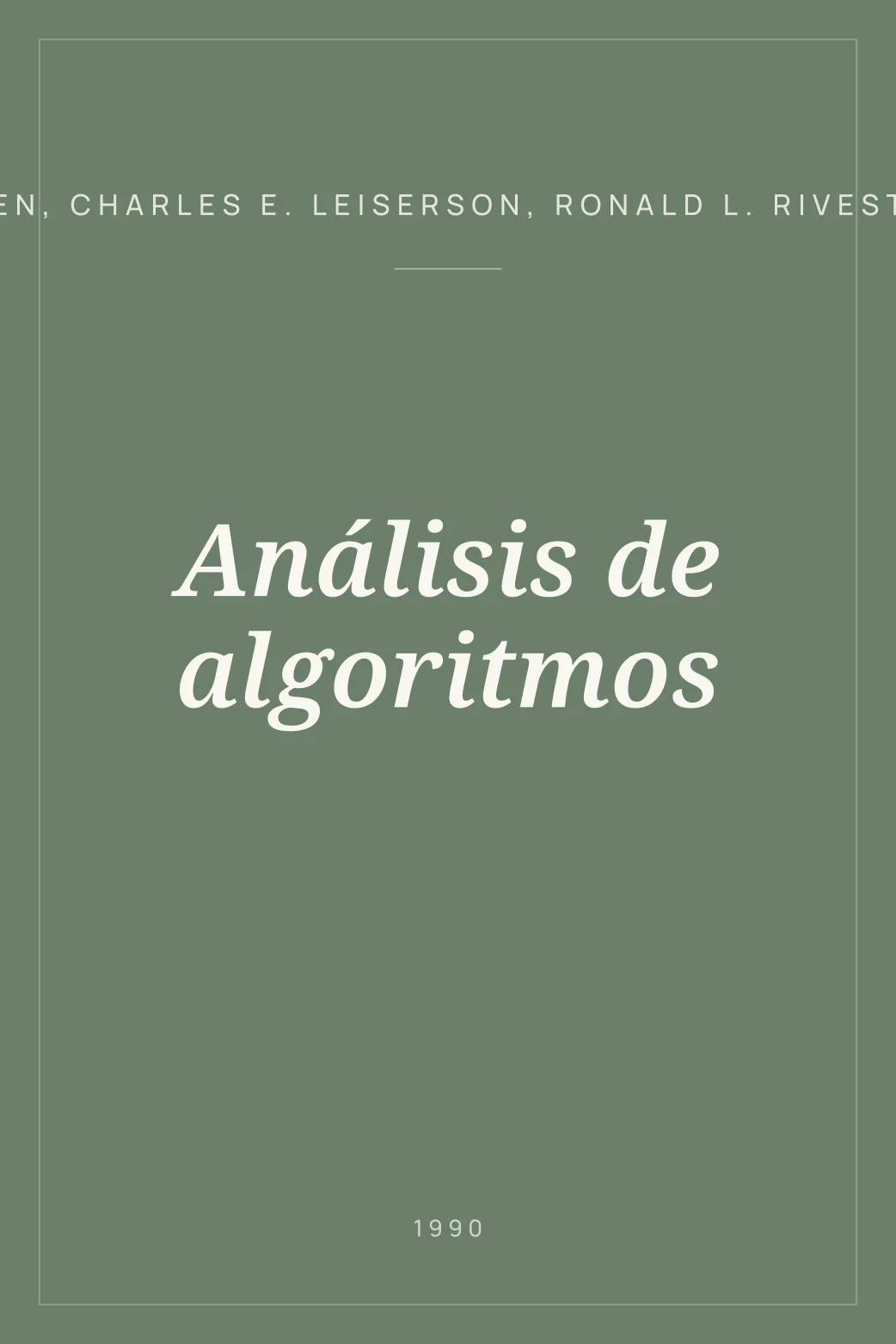 Portada de Análisis de algoritmos