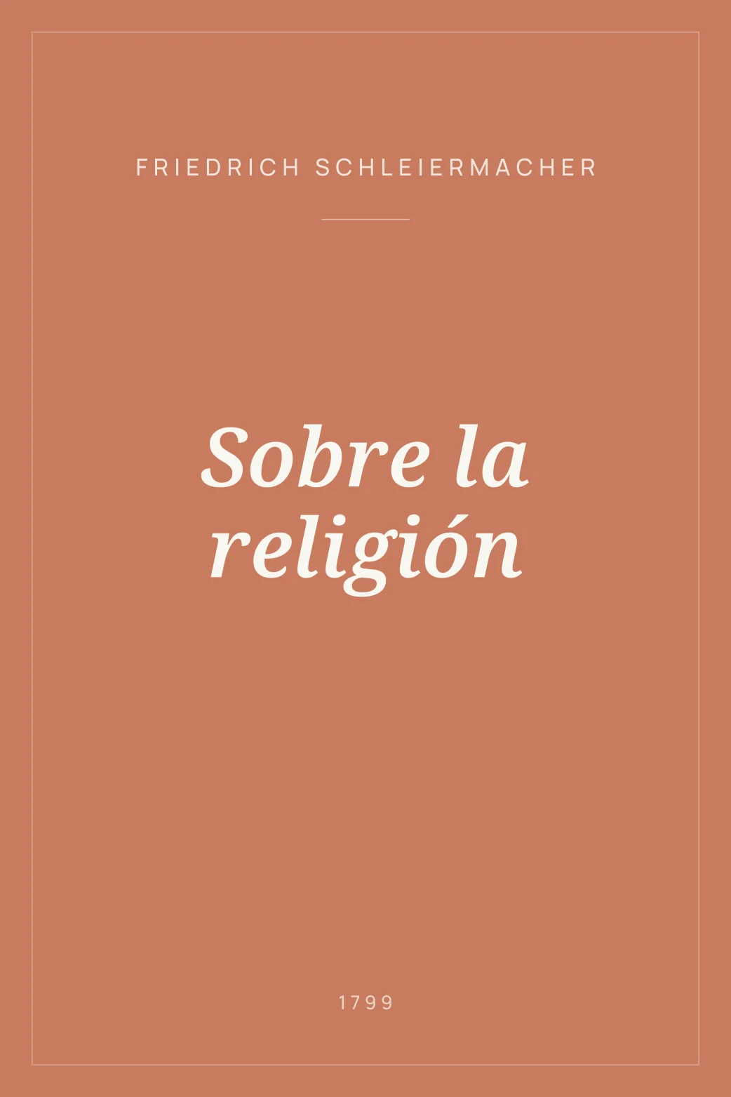 Portada de Sobre la religión